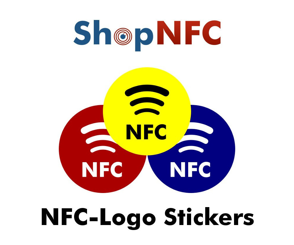 NTAG213 Stickers printed with NFC Logo