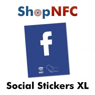 NFC Stickers with Social Logos NTAG213 8x10cm
