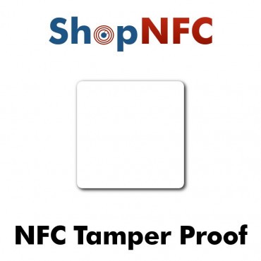 Etiqueta NFC Tamper Proof NTAG213 52x52mm adhesiva