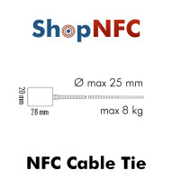 Abrazadera NFC de nylon con indicador NTAG210μ/NTAG213/NTAG216