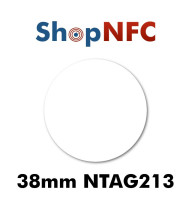 Etiqueta NFC NTAG213 38mm blanca adhesiva Smartrac Bullseye