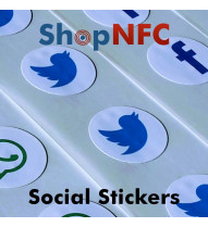 NFC Stickers with Social logos NTAG213