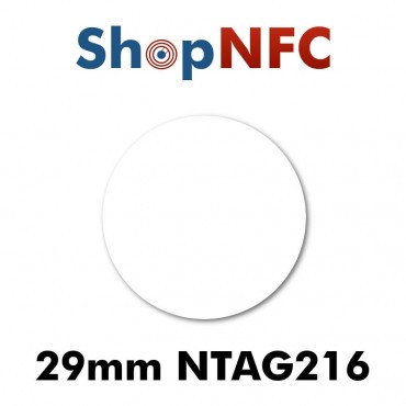 Tags NFC adhésifs NTAG216 29 mm