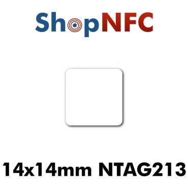 Tags NFC NTAG213 14x14mm adhésifs