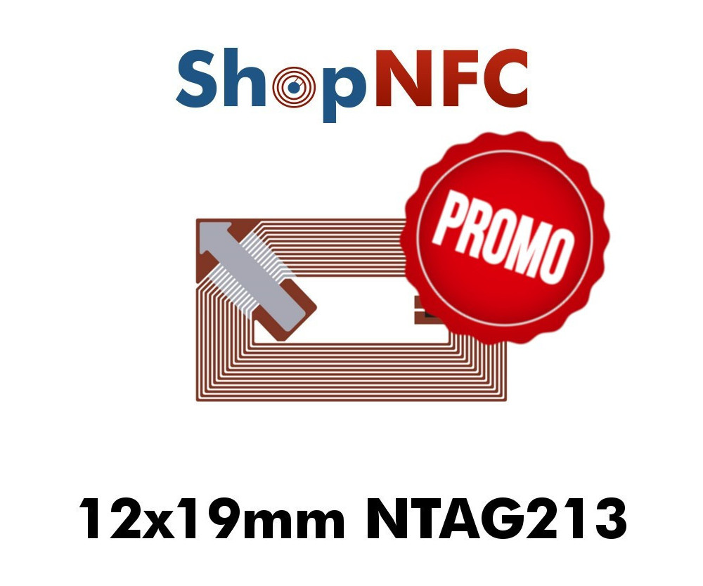 Tags NFC adhésifs NTAG213 12x19mm