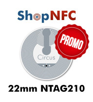 Etiqueta NFC NTAG210μ 22mm adhesiva