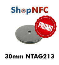 Etiqueta NFC Ntag213 IP66 30mm de ABS perforada