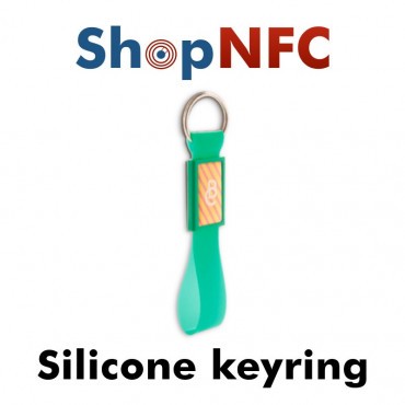 Porte-clés NFC en silicone - Graphique avec finition en résine