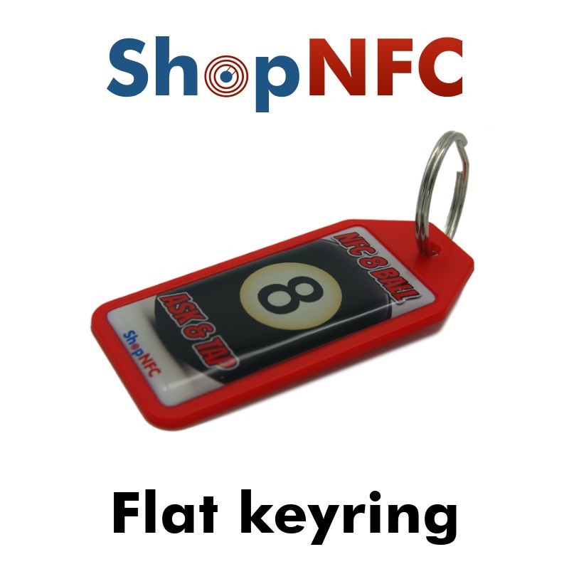 Flat NFC Keyring Ntag21x - Resin Coated