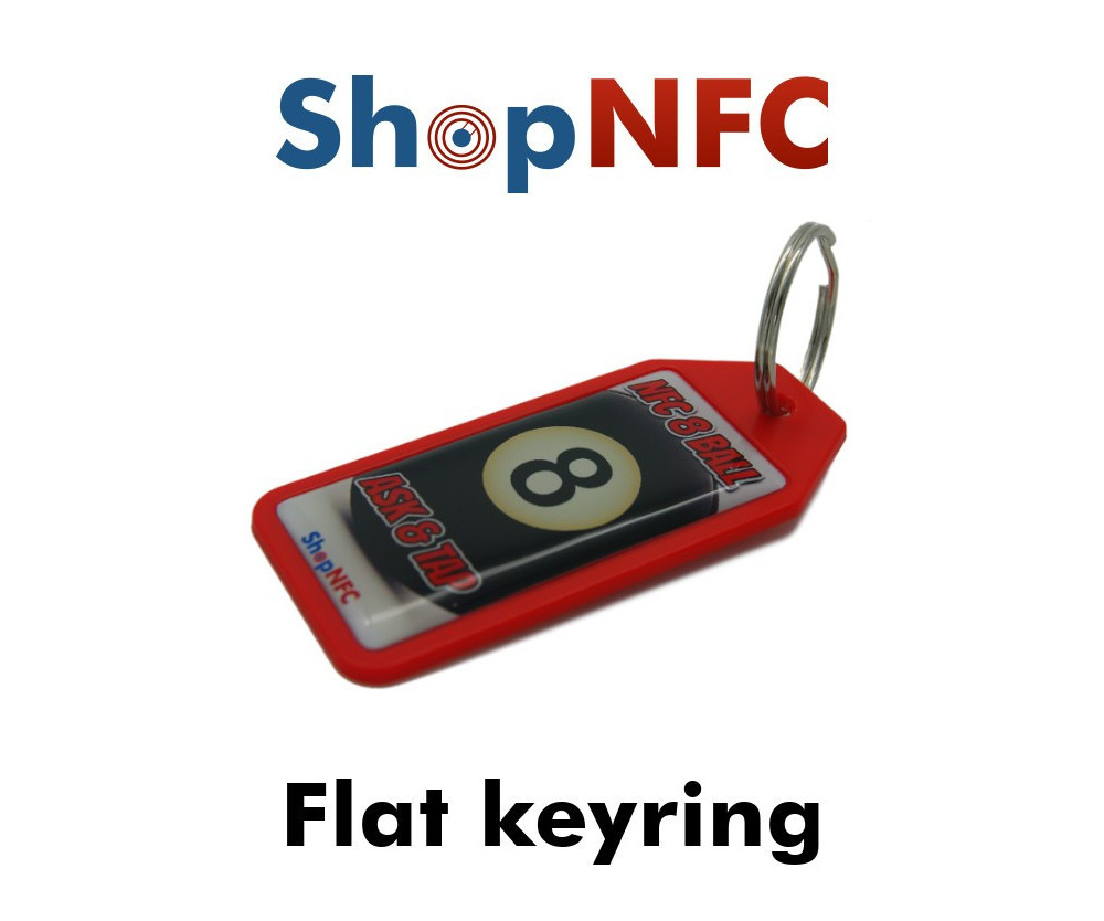 Flat NFC Keyring Ntag21x - Resin Coated