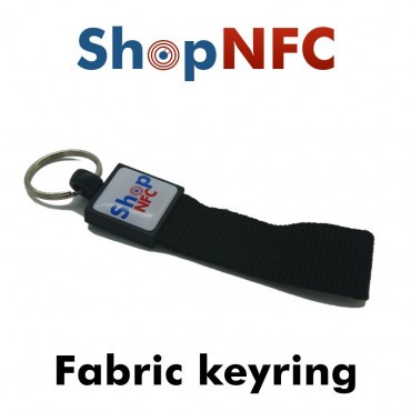 Portachiavi NFC in tessuto - Grafica resinata