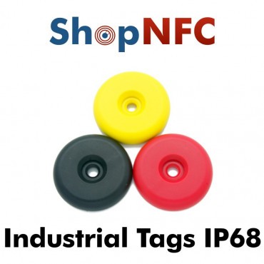 Tags NFC industriels IP68 NTAG213/6 anti-métal 34mm