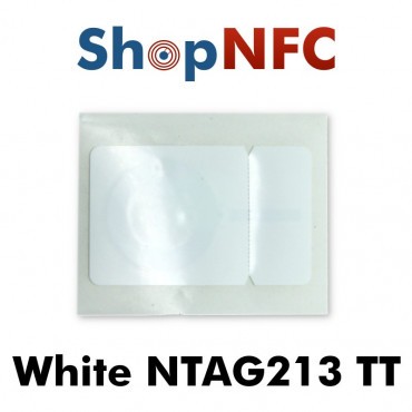 Etiqueta NFC NTAG213 TT blanca adhesiva 26,5x42mm