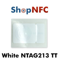 Etiqueta NFC NTAG213 TT blanca adhesiva 26,5x42mm