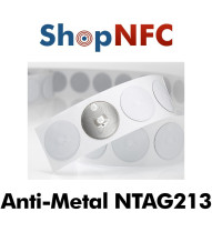 Etiqueta NFC antimetal NTAG213 redonda adhesiva 22mm