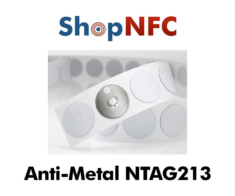 Anti-metal NFC Stickers NTAG213 22mm round - Shop NFC